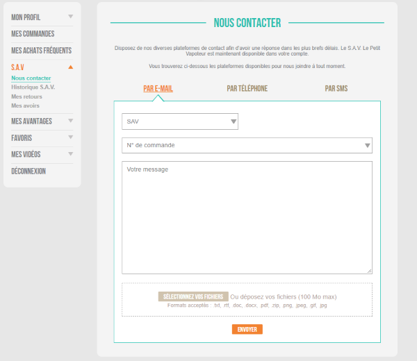 contact service apr&egrave;s-vente - blog le petit vapoteur